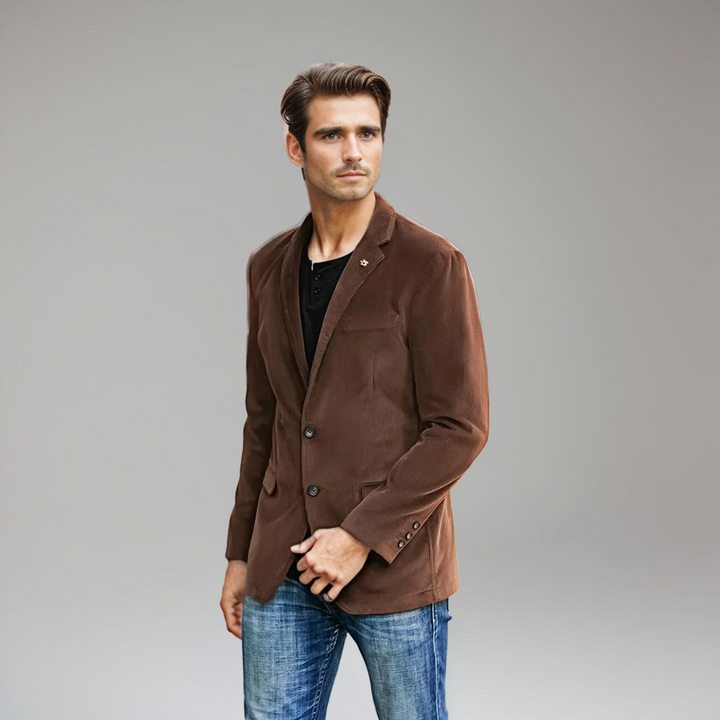 W&W Mode | Cord Blazer Für Herren Klassische Eleganz in Braun