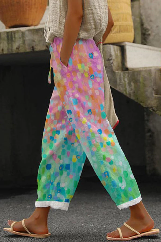 W&W Mode | Casual Unique Printed Button Pocket Pants