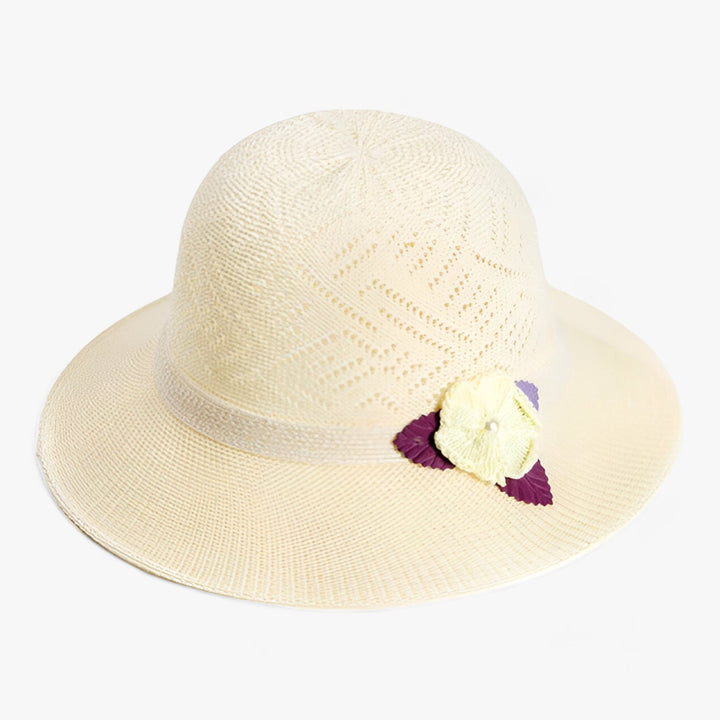 Sonnenhut mit Perlenblumen - Stilvoller Schatten & Schutz