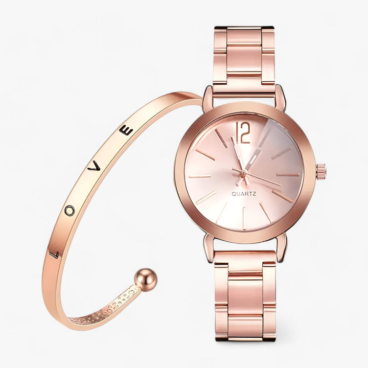 W&W Mode | Runde Uhr Aus Legierung Inklusive Armband