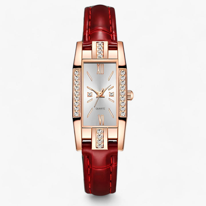 W&W Mode | Rechteckige Damenarmbanduhr Mit Diamanten