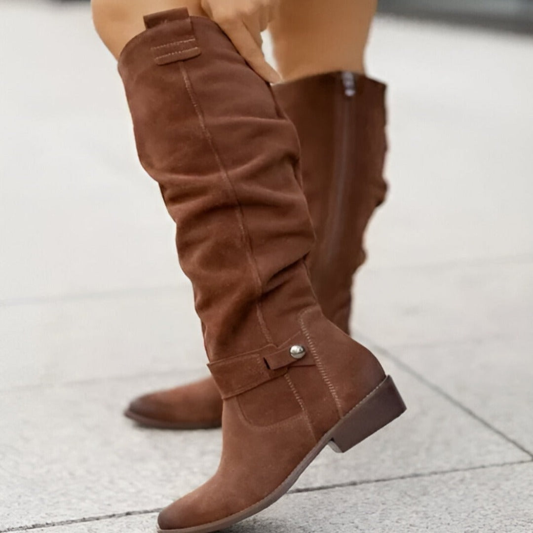 W&W Mode | Lässige Stiefel Aus Wildleder Mit Spitzer Zehe