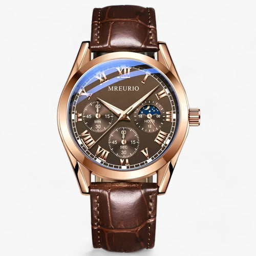 W&W Mode | Herren Uhr Mit Luxuriösem Lederarmband