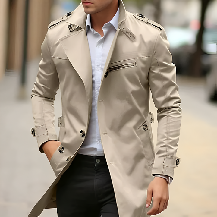 W&W Mode | Stilvoller Lässig Trenchcoat Für Herren
