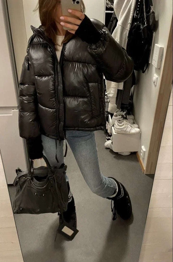 Damen Pufferjacke mit Kapuze