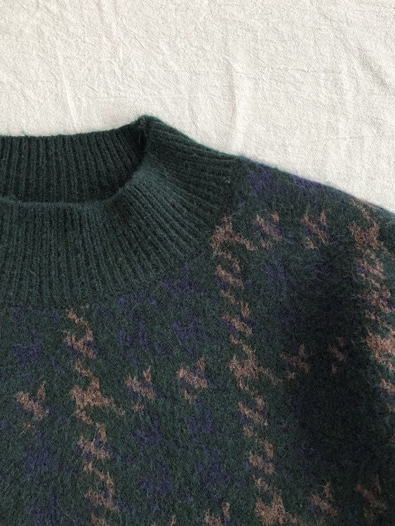 W&W Mode | Vintage gestrickter Pullover mit Karomuster
