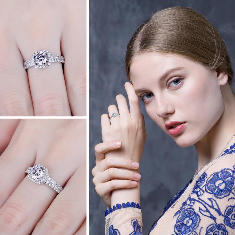 W&W Mode | Klassische 925 Sterling Silber mit Zirkon Edelstein Ringe