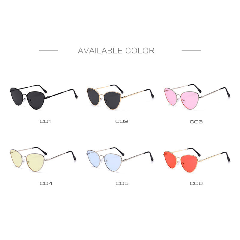 W&W Mode | Kleine Weinlese Katze Auge Sonnenbrille