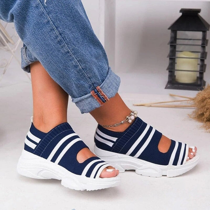W&W Mode | Plateausandalen aus Canvas