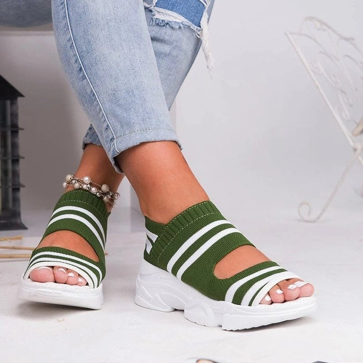 W&W Mode | Plateausandalen aus Canvas
