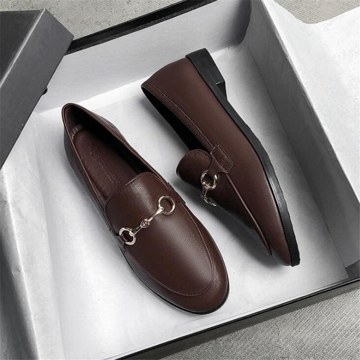 Damen Slipper aus Eco-Leder mit runder Zehenpartie