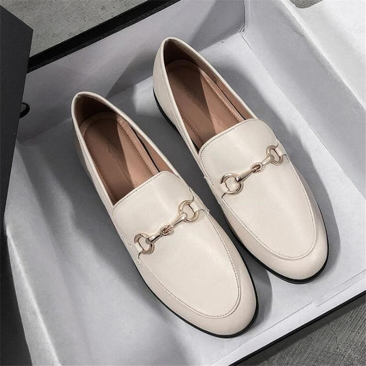Damen Slipper aus Eco-Leder mit runder Zehenpartie