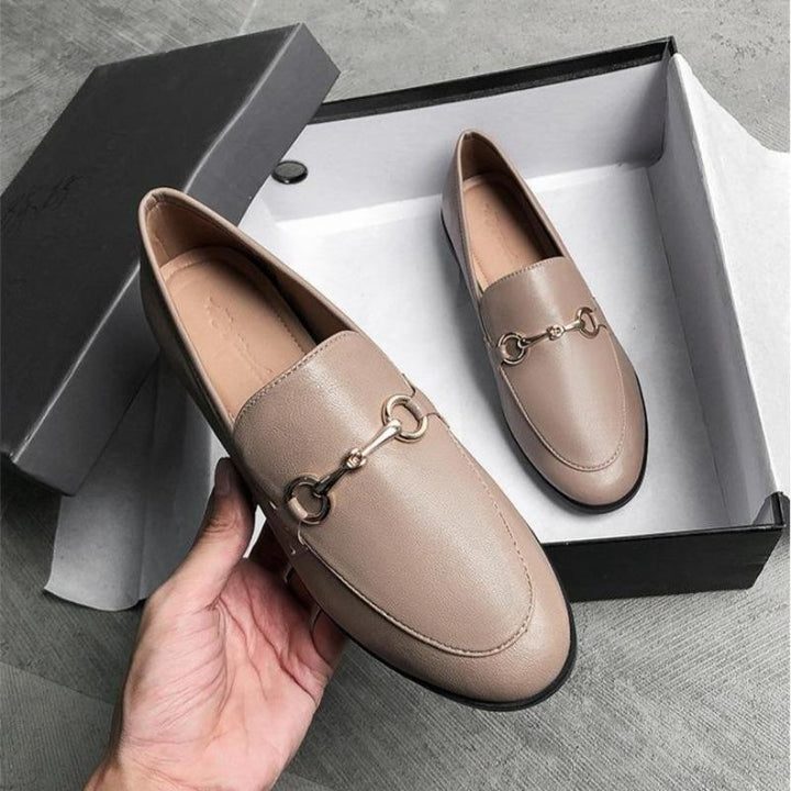 Damen Slipper aus Eco-Leder mit runder Zehenpartie