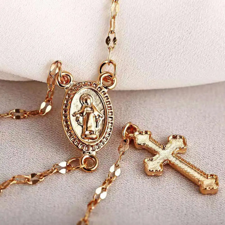 W&W Mode | Elegante Rosenkranz Kette für Damen