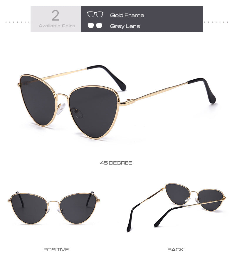 W&W Mode | Kleine Weinlese Katze Auge Sonnenbrille