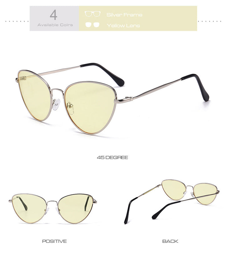 W&W Mode | Kleine Weinlese Katze Auge Sonnenbrille