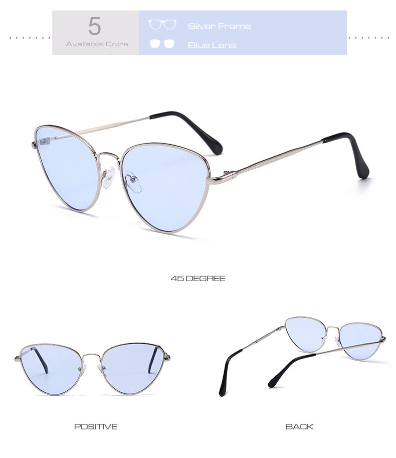 W&W Mode | Kleine Weinlese Katze Auge Sonnenbrille