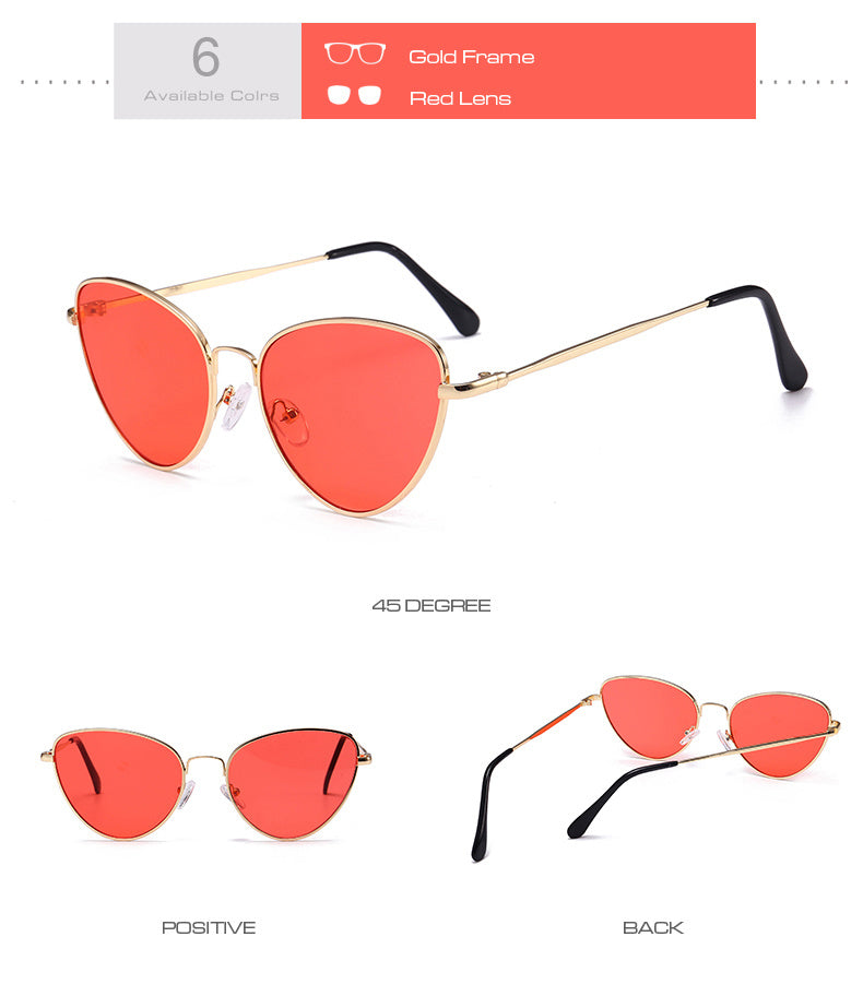 W&W Mode | Kleine Weinlese Katze Auge Sonnenbrille