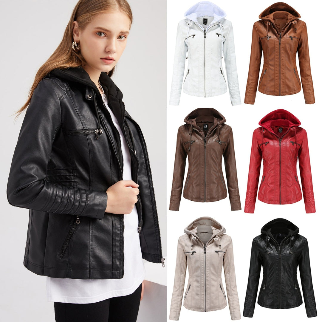 W&W Mode | Designer-Lederjacke Mit Kapuze