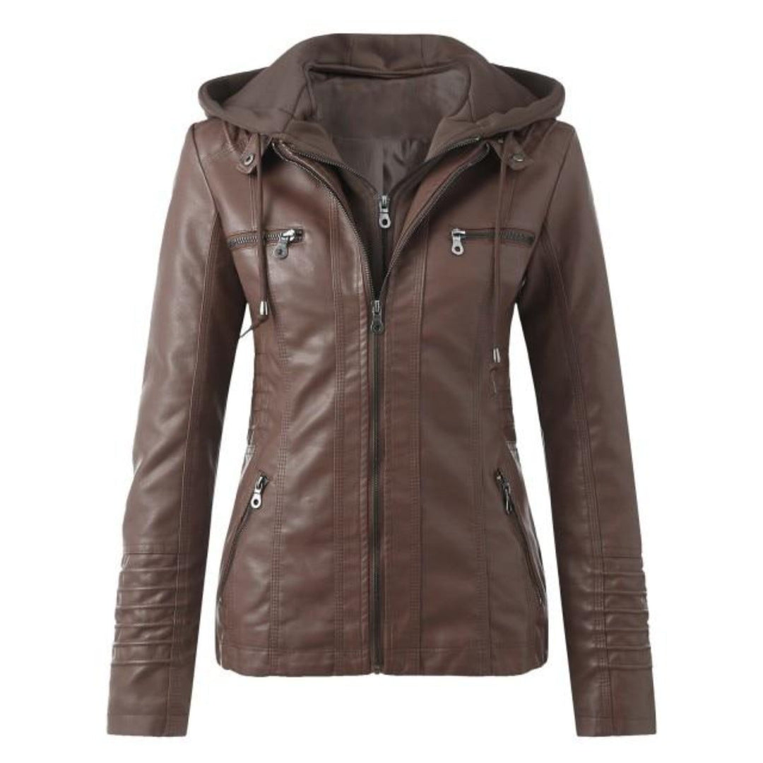 W&W Mode | Designer-Lederjacke Mit Kapuze