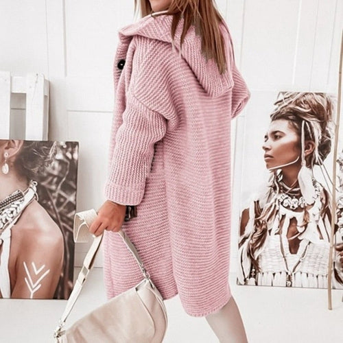 W&W Mode | Modischer Cardigan-Mantel mit Kapuze