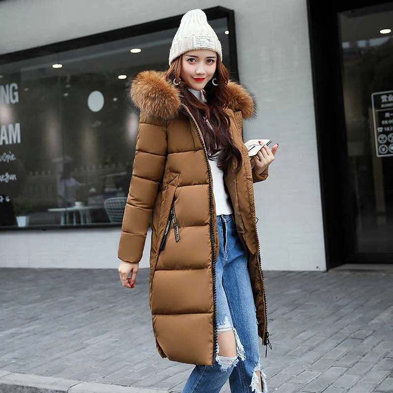 W&W Mode | Lange Jacke Mit Pelzkragen
