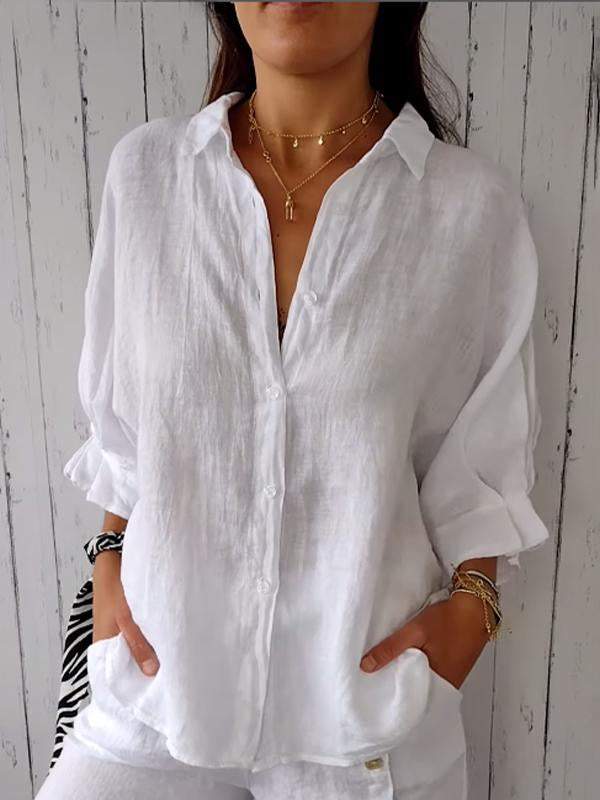 W&W Mode | Relaxed Fit Baumwolle Leinen Sommer Shirt
