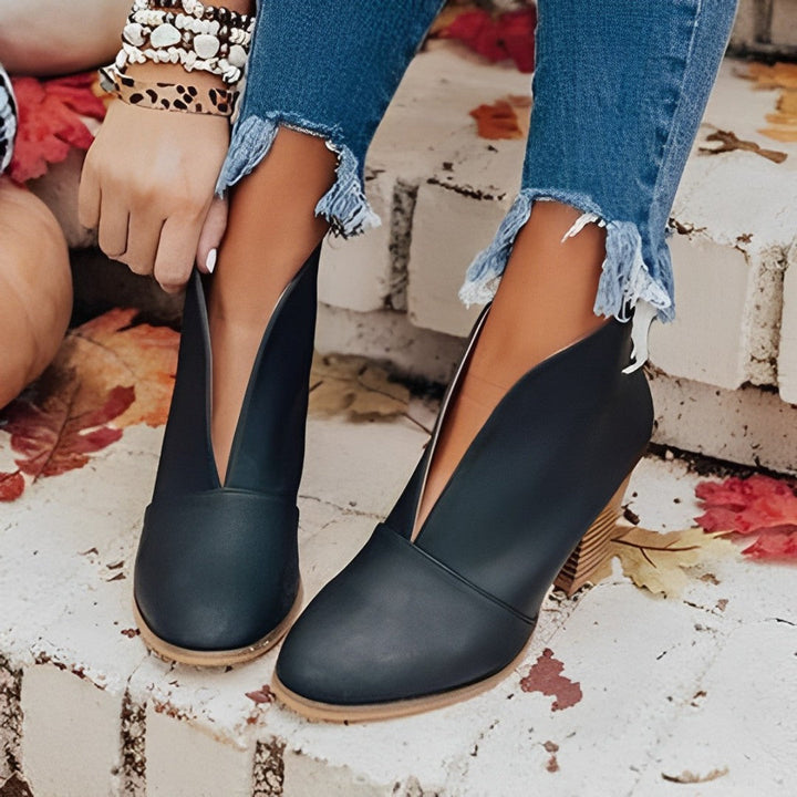W&W Mode | Bequeme Stiefelette mit Trendigem Blockabsatz für Luxuriösen Style