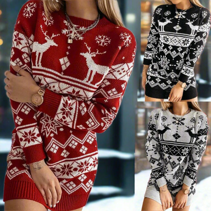 W&W Mode | Modisches Strickkleid Mit Print
