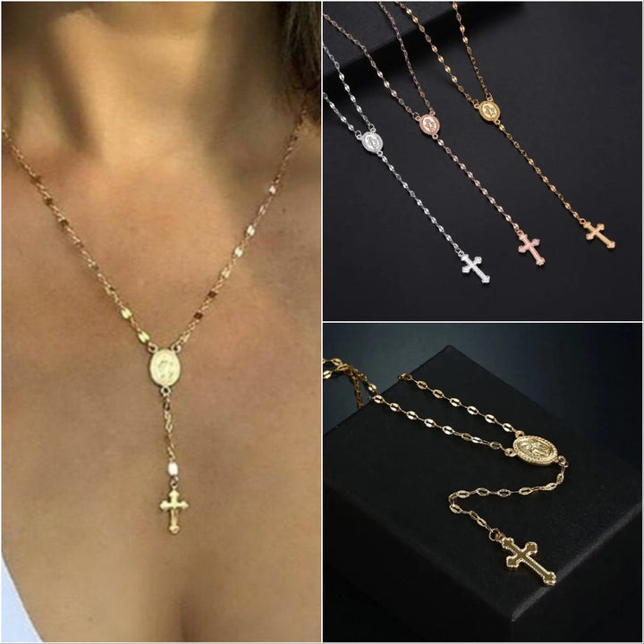 W&W Mode | Elegante Rosenkranz Kette für Damen