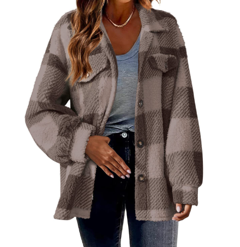 W&W Mode | warme Damenjacke mit Karomuster