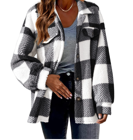 W&W Mode | warme Damenjacke mit Karomuster