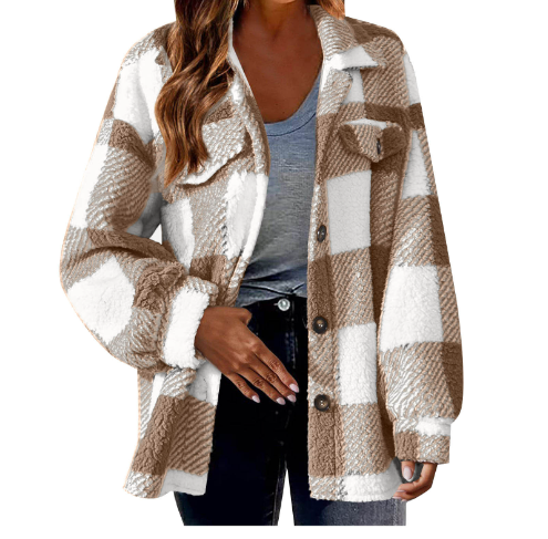 W&W Mode | warme Damenjacke mit Karomuster