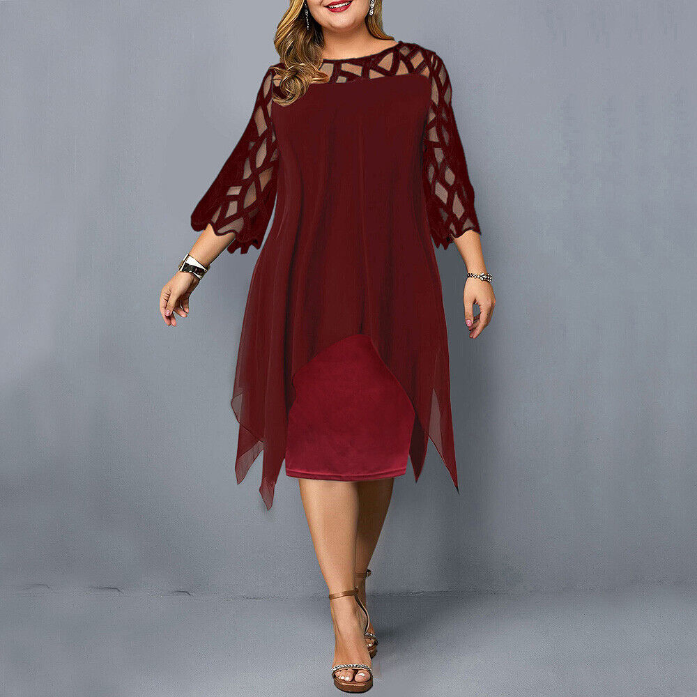 W&W Mode | Midi-Kleid In Übergröße Für Modische Looks