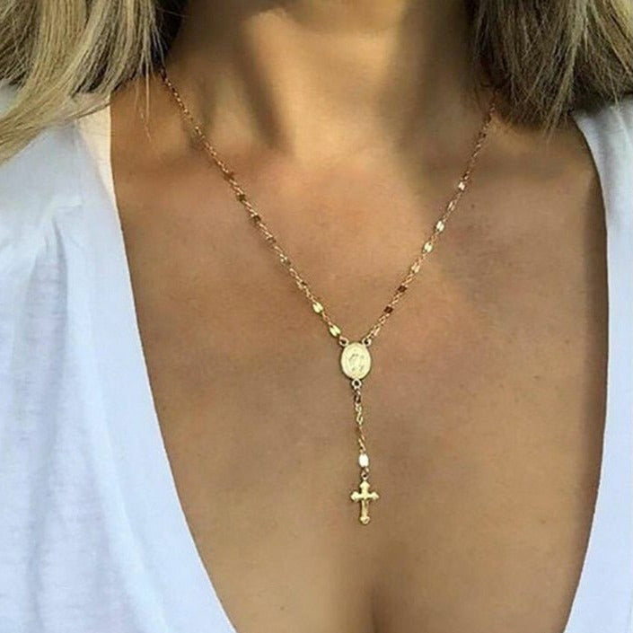 W&W Mode | Elegante Rosenkranz Kette für Damen