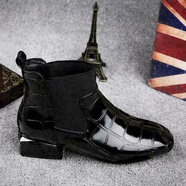 Damen Lederstiefel mit rutschfester Gummisohle
