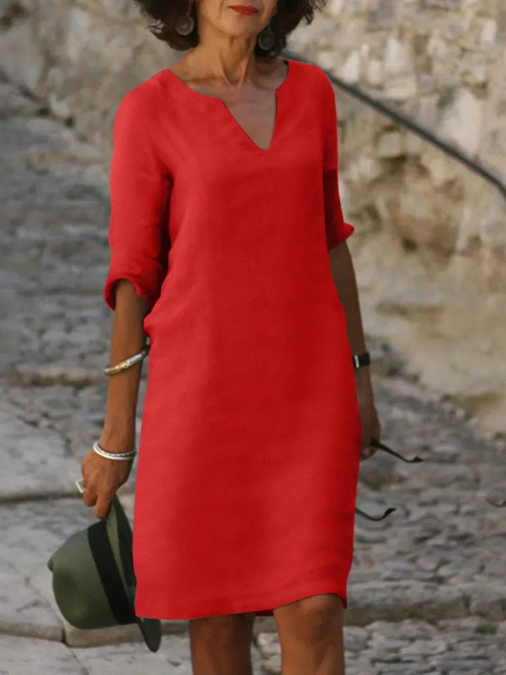W&W Mode | Stilvolles Kleid Mit Elegantem V-ausschnitt