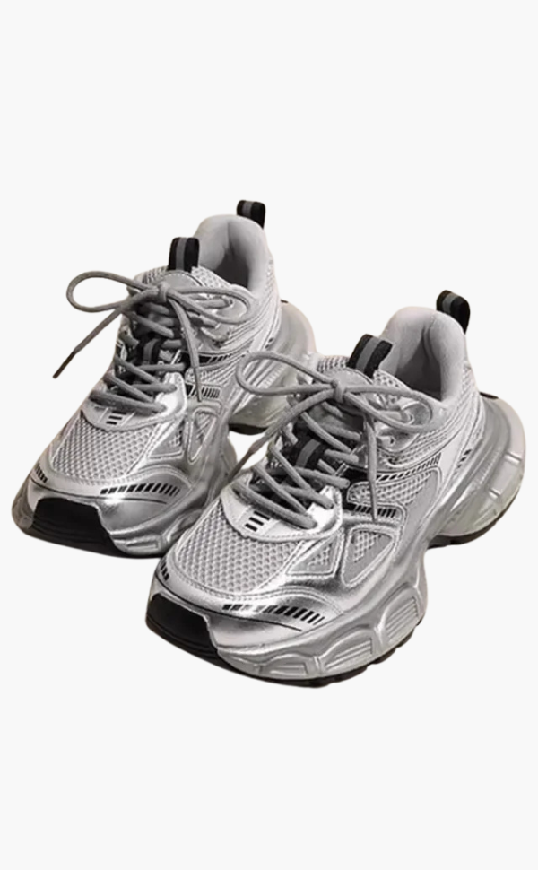 Damen-Chunky-Sneaker aus Mesh mit profilierter Sohle