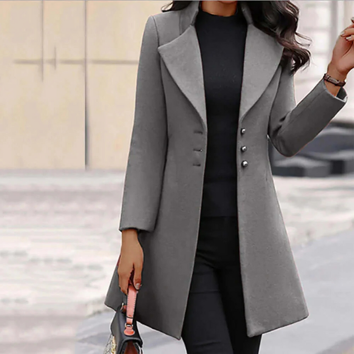 W&W Mode | Damen Schwarz Trenchcoat Übergangs Jacke
