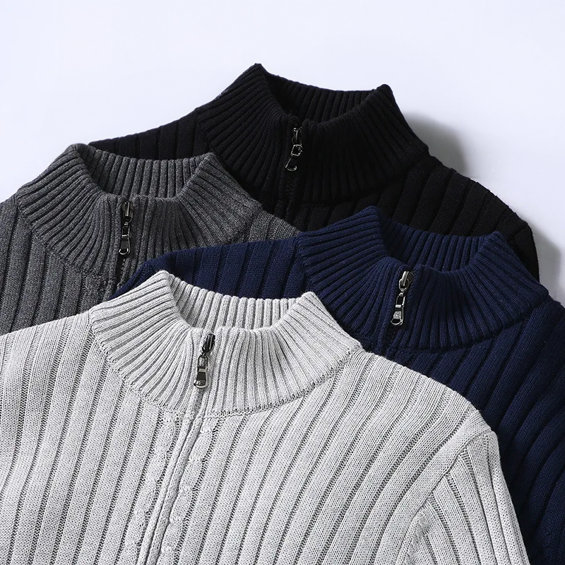 W&W Mode | Merino Strickjacke Mit Reißverschluss