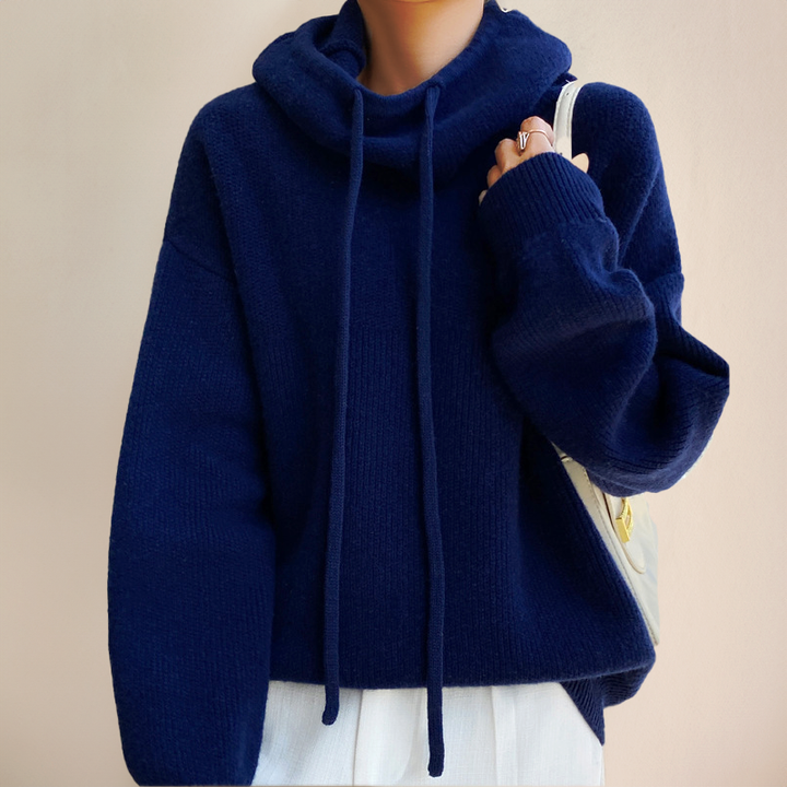 W&W Mode - Damen Strickhoodie für gemütliche Freizeitlooks