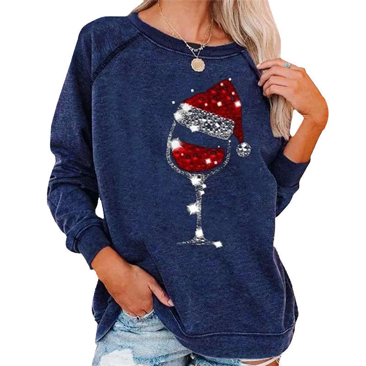 W&W Mode | Festliche Cheers Weinglas Sweatshirt