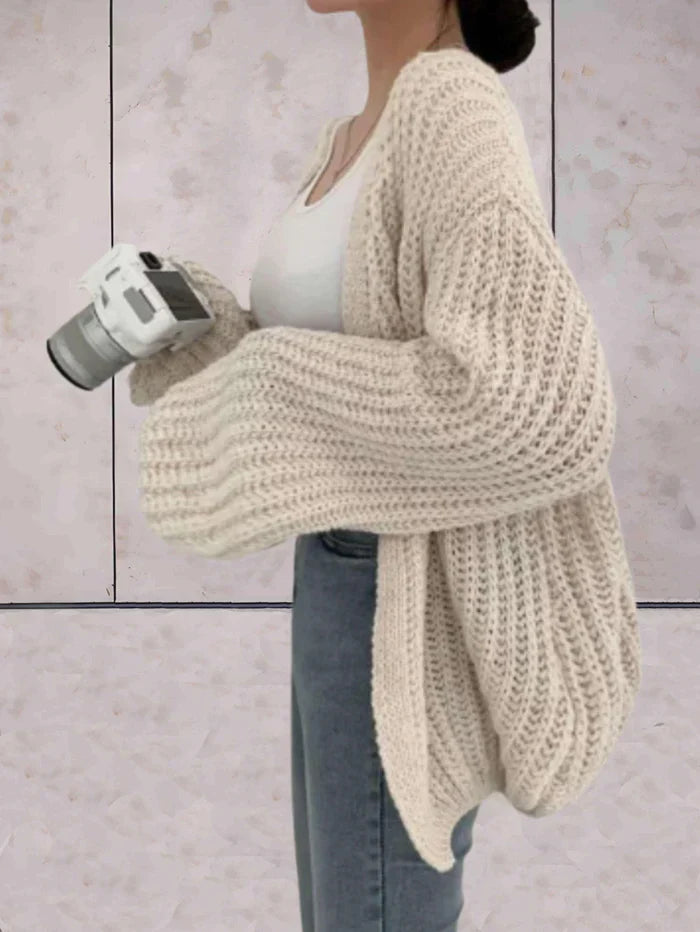 W&W Mode | Offener Strickjacke Aus Dickem Strick Für Damen