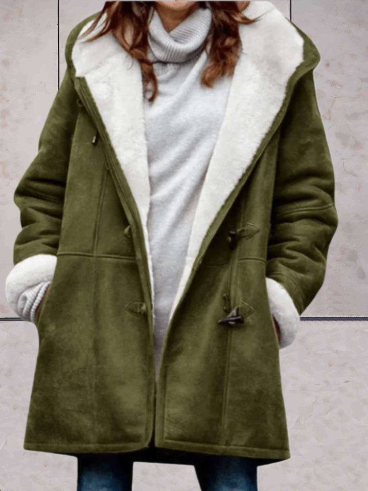 W&W Mode - Luxuriöser Wintermantel Aus Wildlederimitat Mit Fleece-Futter