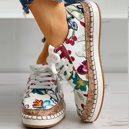 W&W Mode - Orthopädische Florale Turnschuhe