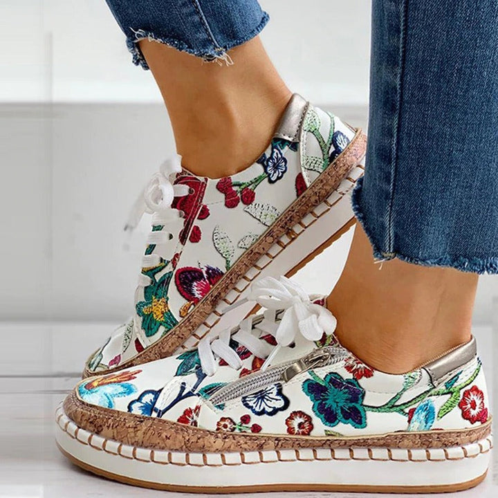 W&W Mode - Orthopädische Florale Turnschuhe