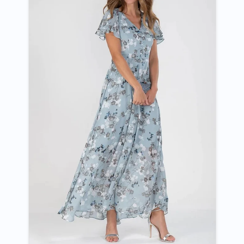 W&W Mode | Elegantes Blumen-Maxikleid für Frauen
