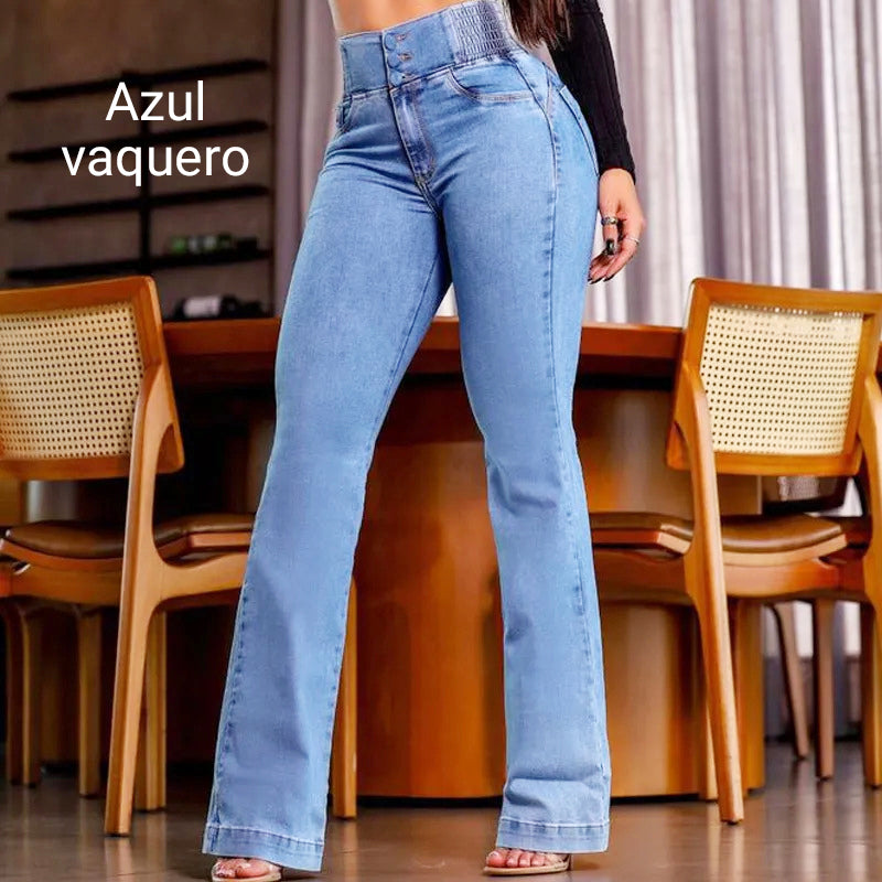 W&W Mode | Modische Stretch Jeans Mit Weitem Bein