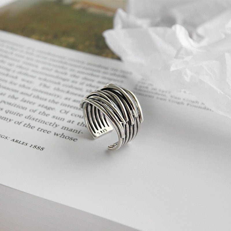 W&W Mode | Silber Verstellbarer Ring in Lagen