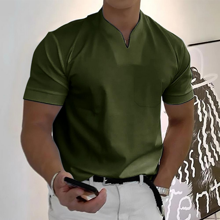 W&W Mode | T-shirt Weiß Herren V-ausschnitt